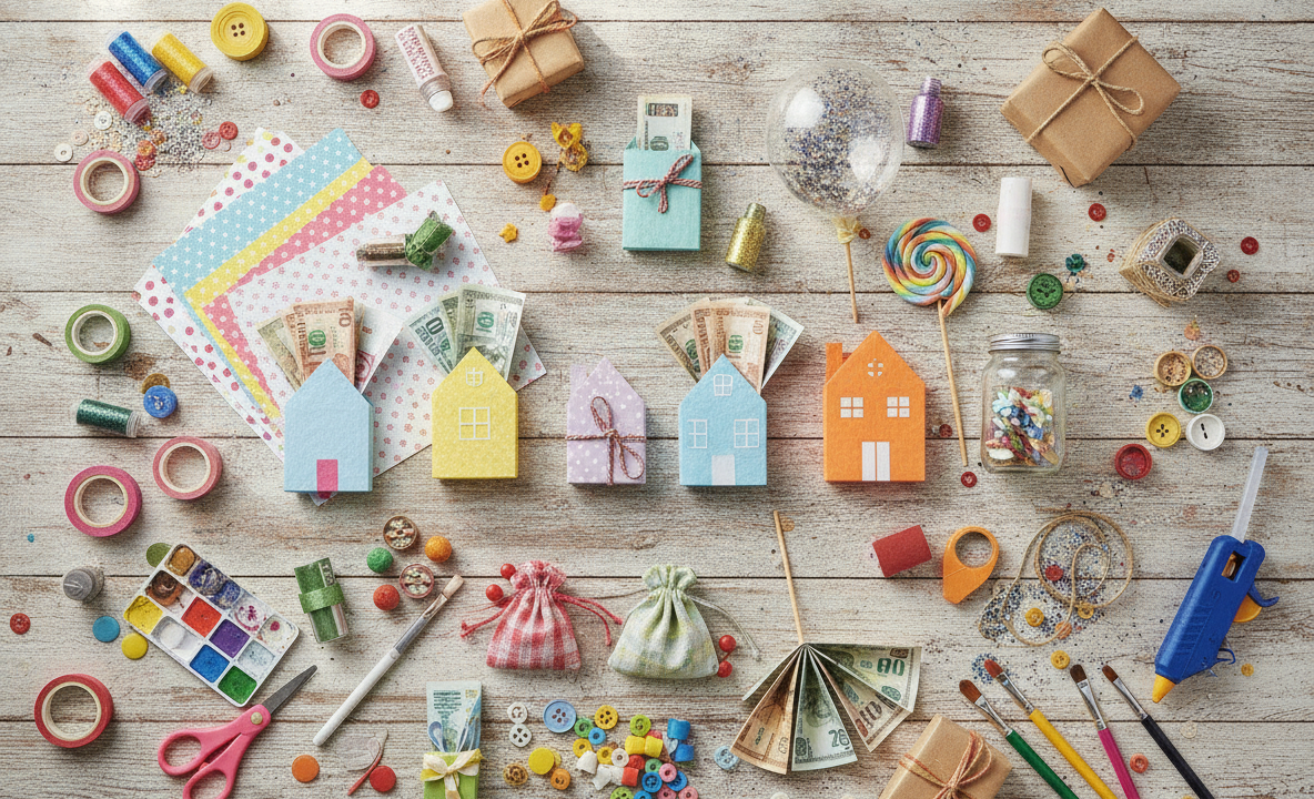 Creatieve knutselideeën om geld cadeau te geven en leuk in te pakken